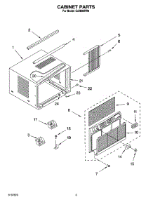 03 - Cabinet Parts parts for Whirlpool Air Conditioner CAH8WRR0 from AppliancePartsPros.com