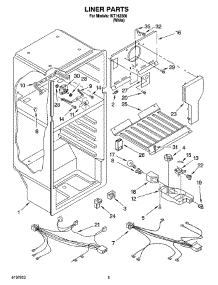 03 - Liner Parts parts for Whirlpool Refrigerator IKT162300 from AppliancePartsPros.com