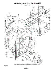 03 - Controls And Rear Panel parts for Whirlpool Washer LA7700XPW5 from AppliancePartsPros.com