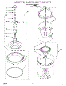 03 - Agitator, Basket And Tub parts for Whirlpool Washer LBT6133AW1 from AppliancePartsPros.com