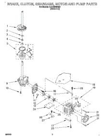 04 - Brake, Clutch, Gearcase, Motor And Pump parts for Whirlpool Washer 8LSC6244BN2 from AppliancePartsPros.com