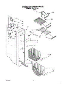 04 - Freezer Liner parts for Whirlpool Refrigerator 3XRZ2727FB00 from AppliancePartsPros.com