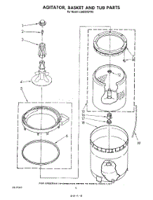 04 - Agitator, Basket And Tub parts for Whirlpool Washer LA6000XPW5 from AppliancePartsPros.com