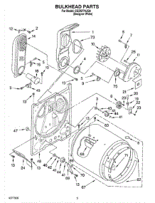 03 - Bulkhead parts for Whirlpool Dryer CGDS774JQ0 from AppliancePartsPros.com