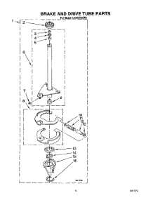 09 - Brake And Drive Tube parts for Whirlpool Washer LSV6233AG0 from AppliancePartsPros.com