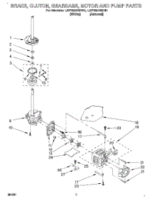 05 - Brake, Clutch, Gearcase, Motor & Pump parts for Whirlpool Washer LSP6244BN0 from AppliancePartsPros.com