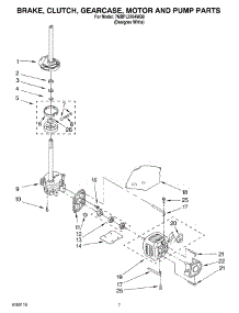 04 - Brake, Clutch, Gearcase, Motor And Pump Parts parts for Whirlpool Washer 7MBPL9764MQ0 from AppliancePartsPros.com