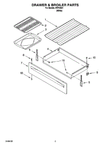04 - Drawer & Broiler Parts parts for Whirlpool Range IRP33801 from AppliancePartsPros.com