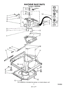 07 - Machine Base parts for Whirlpool Washer LA6300XSW0 from AppliancePartsPros.com
