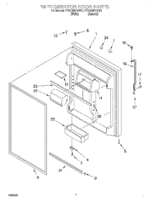 04 - Refrigerator Door parts for Whirlpool Refrigerator ET22RMXGN01 from AppliancePartsPros.com
