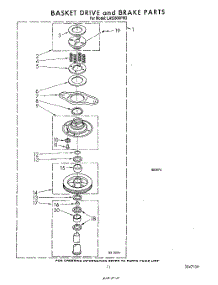 08 - Basket Drive And Brake parts for Whirlpool Washer LA5380XPW2 from AppliancePartsPros.com