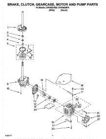 04 - Brake, Clutch, Gearcase, Motor And Pump Parts parts for Whirlpool Washer CAWS833RQ0 from AppliancePartsPros.com