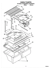 03 - Shelf Parts parts for Whirlpool Refrigerator CT21GKXRT00 from AppliancePartsPros.com