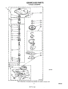10 - Gearcase parts for Whirlpool Washer LA3300XPW4 from AppliancePartsPros.com