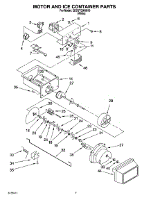 05 - Motor And Ice Container Parts parts for Whirlpool Refrigerator ED5GTGXNQ10 from AppliancePartsPros.com