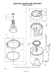 04 - Agitator, Basket And Tub parts for Whirlpool Washer LA5530XPW3 from AppliancePartsPros.com