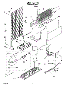 04 - Unit Parts parts for Whirlpool Refrigerator IPT104301 from AppliancePartsPros.com