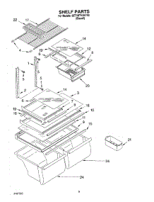 05 - Shelf, Optional parts for Whirlpool Refrigerator 8ET1MTKXKT00 from AppliancePartsPros.com