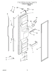 08 - Freezer Door parts for Whirlpool Refrigerator 3XKGN7050F00 from AppliancePartsPros.com