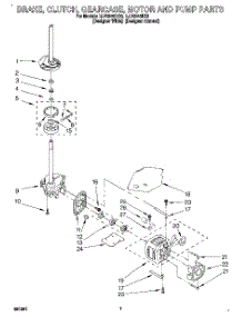 05 - Brake, Clutch, Gearcase, Motor & Pump parts for Whirlpool Washer LLV8245DQ0 from AppliancePartsPros.com