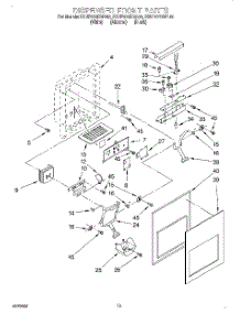 08 - Dispenser Front parts for Kitchenaid Refrigerator KSUP27QDBL00 from AppliancePartsPros.com