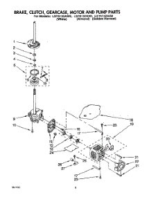 06 - Brake, Clutch, Gearcase, Motor And Pump parts for Whirlpool Washer LST6132AG0 from AppliancePartsPros.com