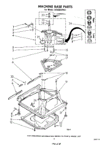 07 - Machine Base parts for Whirlpool Washer LA5460XPW3 from AppliancePartsPros.com