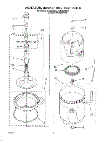 03 - Agitator, Basket And Tub parts for Whirlpool Washer 4LSC8255BN3 from AppliancePartsPros.com