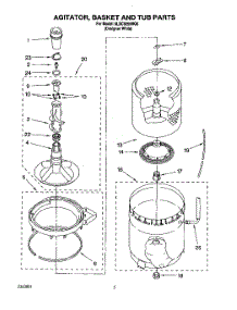 04 - Agitator, Basket And Tub parts for Whirlpool Washer 6LSC9255BN0 from AppliancePartsPros.com