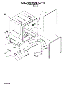 05 - Tub And Frame Parts parts for Whirlpool Dishwasher IUD9750VS0 from AppliancePartsPros.com