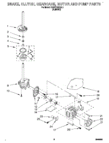 04 - Brake, Clutch, Gearcase, Motor And Pump parts for Kitchenaid Washer KAWE768BAL1 from AppliancePartsPros.com