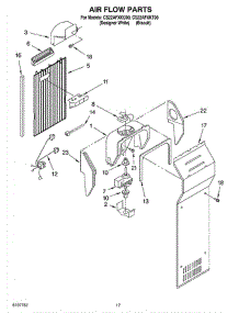 10 - Air Flow parts for Whirlpool Refrigerator CS22AFXKT00 from AppliancePartsPros.com