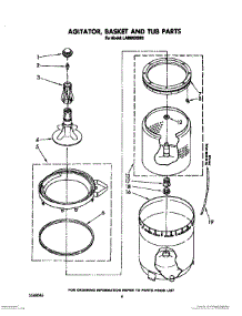 04 - Agitator, Basket And Tub parts for Whirlpool Washer LA6000XSW0 from AppliancePartsPros.com