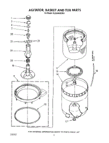 05 - Agitator, Basket And Tub parts for Whirlpool Washer GLA5580XSG4 from AppliancePartsPros.com