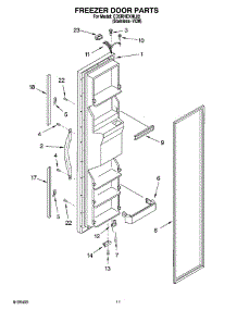 07 - Freezer Door Parts parts for Whirlpool Refrigerator ED5RHEXNL02 from AppliancePartsPros.com