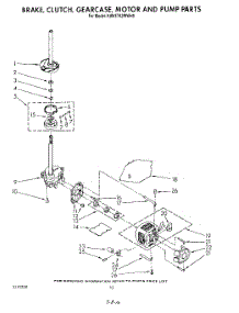 07 - Brake, Clutch, Gearcase, Motor And Pump parts for Kitchenaid Washer KAWE742WAL0 from AppliancePartsPros.com