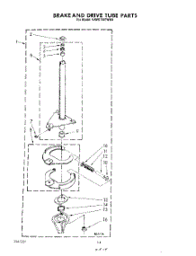 11 - Brake And Drive Tube parts for Kitchenaid Washer KAWE700TWH0 from AppliancePartsPros.com