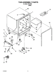 03 - Tub Assembly Parts parts for Whirlpool Dishwasher IPC25050 from AppliancePartsPros.com