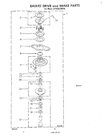 08 - Basket Drive And Brake parts for Whirlpool Washer LC4500XMW0 from AppliancePartsPros.com