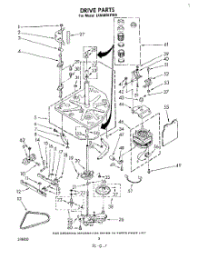 04 - Drive parts for Whirlpool Washer LA5580XPW0 from AppliancePartsPros.com