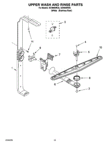10 - Upper Wash And Rinse Parts parts for Whirlpool Dishwasher IUD8000RQ5 from AppliancePartsPros.com