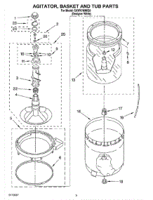 03 - Agitator, Basket And Tub Parts parts for Whirlpool Washer CAWX700MQ0 from AppliancePartsPros.com