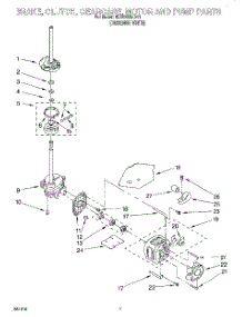 04 - Brake, Clutch, Gearcase, Motor And Pump parts for Whirlpool Washer 6LSS5232DQ1 from AppliancePartsPros.com