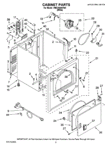 02 - Cabinet Parts parts for Maytag Dryer YMED5840TW0 from AppliancePartsPros.com