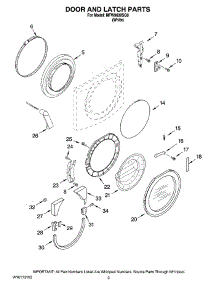 02 - Door And Latch Parts parts for Maytag Washer MFW9600SQ0 from AppliancePartsPros.com