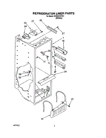 02 - Refrigerator Liner parts for Whirlpool Refrigerator 3XRZ2727FI01 from AppliancePartsPros.com