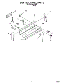 02 - Control Panel Parts parts for Whirlpool Range IKE33300 from AppliancePartsPros.com