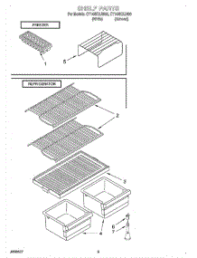 05 - Shelf, Optional parts for Whirlpool Refrigerator CT14NKXJN00 from AppliancePartsPros.com