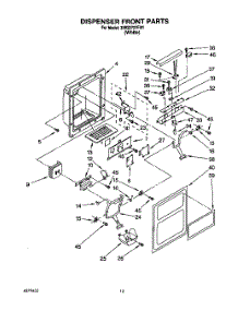 08 - Dispenser Front parts for Whirlpool Refrigerator 3XRZ2727FI01 from AppliancePartsPros.com