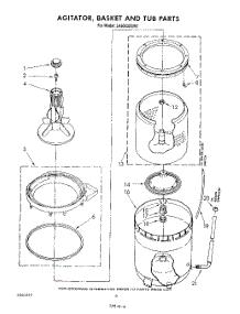 05 - Agitator, Basket And Tub parts for Whirlpool Washer LA6053XSW1 from AppliancePartsPros.com